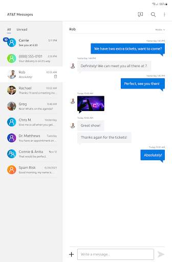 AT&T Messages for Tablet screenshot 2