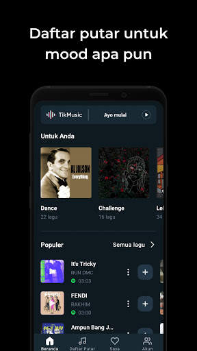 TikMusic - lagu populer & daftar putar tren 2021 screenshot 3