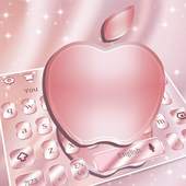Rose Gold Crystal Apple Keyboard Theme 10001002