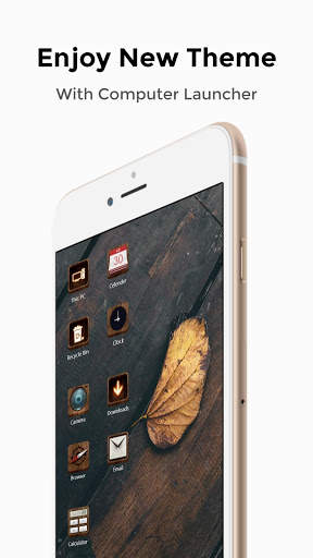 Wood theme for  Computer Launcher screenshot 1