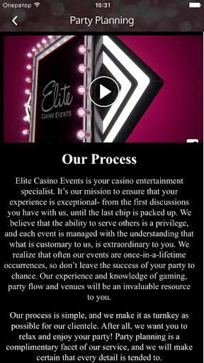 Elite Casino Events screenshot 2