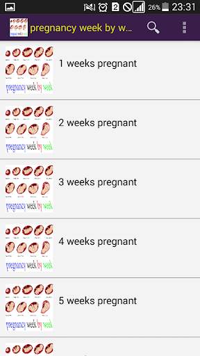 pregnancy week by week screenshot 2