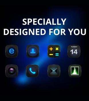 Cool tech dark blue neon lightning theme screenshot 4
