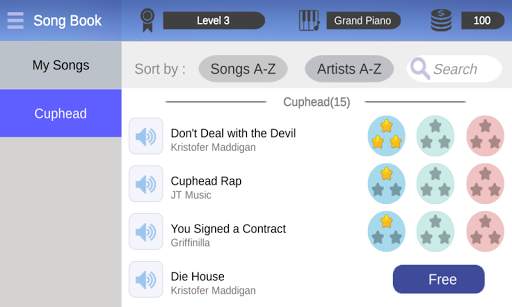 Magic Piano Cuphead screenshot 1