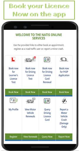 Natis Driving License Bookings. screenshot 1