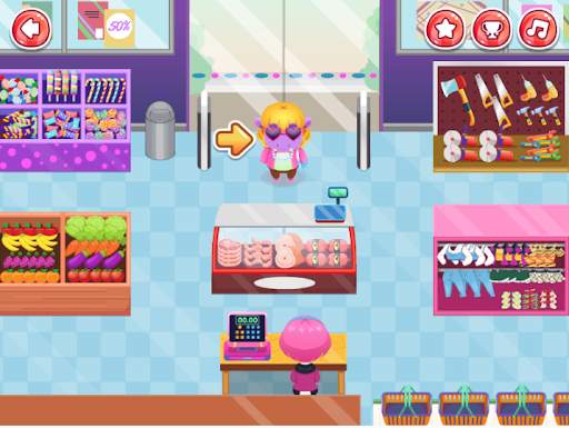 FUNNY SHOPPING SUPERMARKET - Shopping games girls screenshot 1