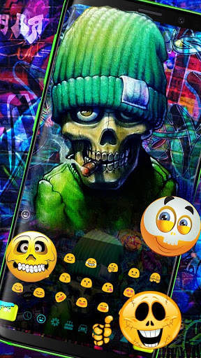 Graffiti Skull Keyboard screenshot 3