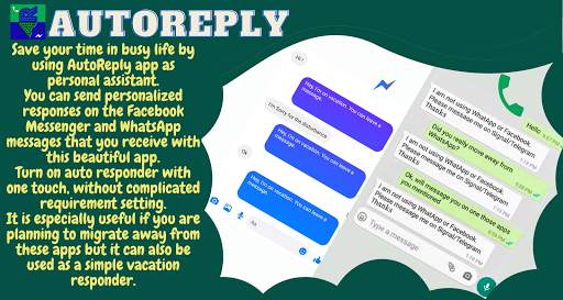 Auto Reply for Facebook Messenger & WhatsApp screenshot 1