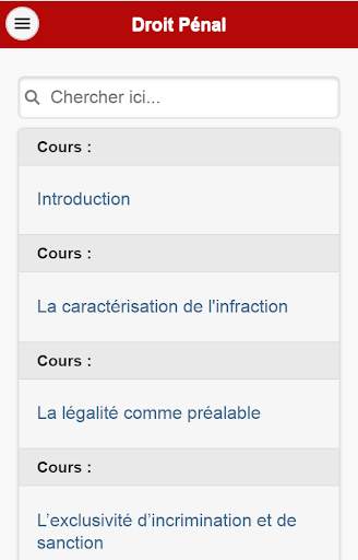 Cours de Droit Pénal screenshot 1
