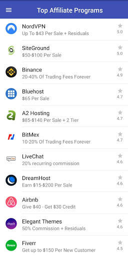 Best Affiliate Programs By Affiliate.Watch screenshot 1