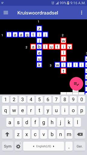 Kruiswoordraadsel screenshot 2