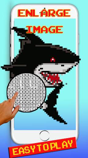 Shark Coloring By Number Pixel screenshot 3