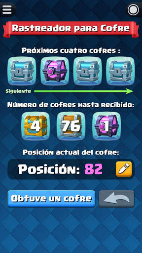 Rastreador de Cofre para Clash Royale screenshot 1