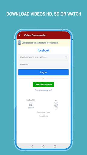Video Downloader for facebook/fb screenshot 1