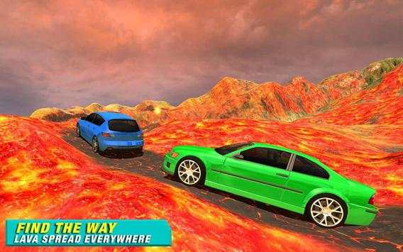 Hot Lava Walls Car Drive Sim screenshot 2