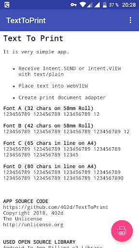 SHARE to PRINT.Intent screenshot 1