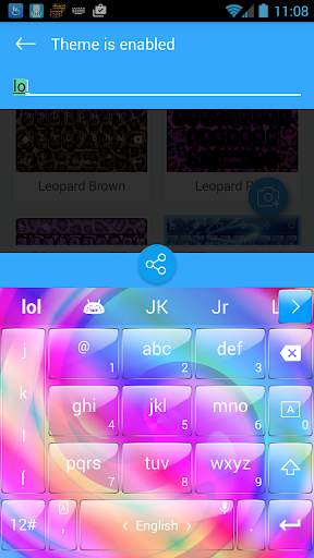 Keyboard Theme Glass M Spiral screenshot 4