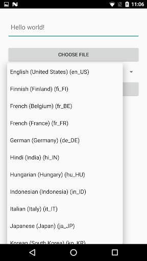TTS Test App screenshot 2