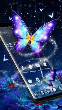 3D Fluorescent Butterfly Launcher Theme screenshot 1