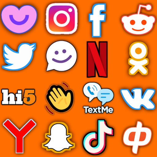 All social media &amp; social networks in one app आइकन