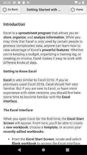 Tutorial for Excel скриншот 2