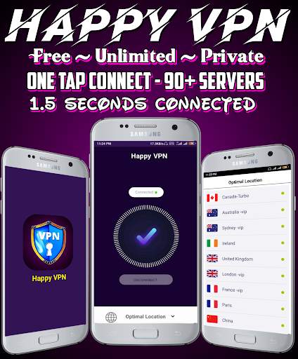 HappyVPN-BestVPN Free Unlimited VPN Secure Unblock screenshot 1