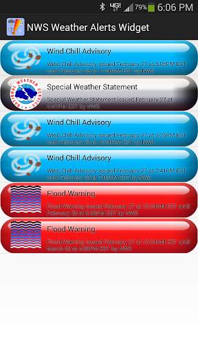 NWS Weather Alerts Widget screenshot 2
