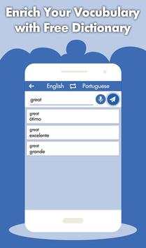 Portuguese English Translator - Dictionary скриншот 3
