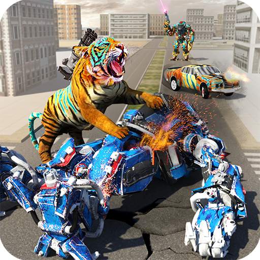 Robot Transforming Wild Tiger Game: Cheetah Games 1.1