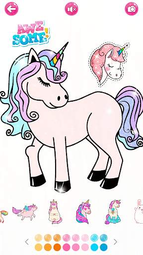 Surprise Dolls Unicorn Glitter Coloring Pages screenshot 2