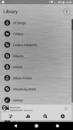 Poweramp v3 skin simple light screenshot 2