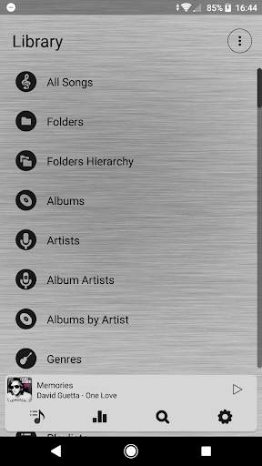 Poweramp v3 skin simple light screenshot 2