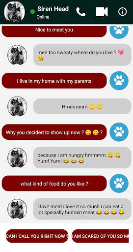 Call Siren Head chat   video call (Simulation) screenshot 4