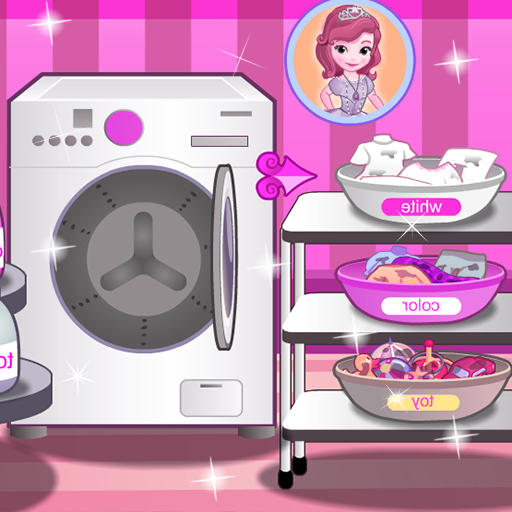 Games cleaning clothes icon