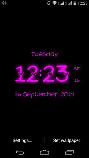 Super Digital Clock Live Wallpaper screenshot 1