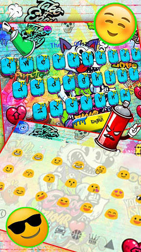 Graffiti Monkey Keyboard Theme screenshot 3