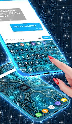 Cyber Circuit Live Wallpaper & Animated Keyboard screenshot 4