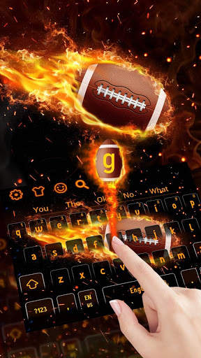 Fire Rugby Ball Keyboard Theme screenshot 3