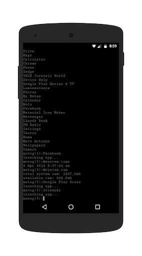 Luminescence - Terminal Launcher For Android screenshot 1