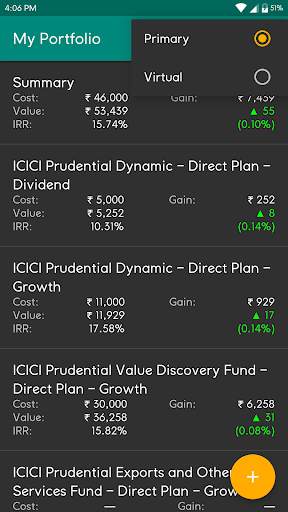 My Portfolio - India (Track Mutual Funds, PPF etc) screenshot 2