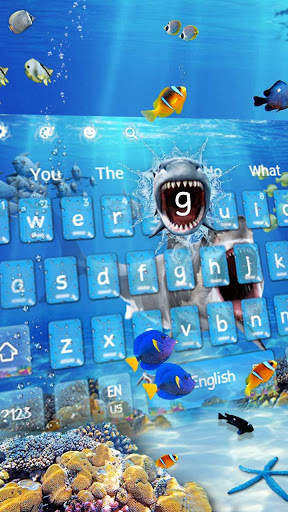 Great White Shark Keyboard Theme screenshot 1