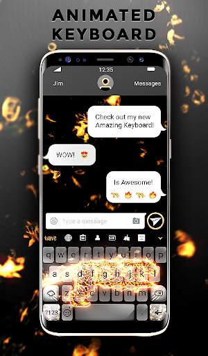 Cheetah Fire Animated Keyboard   Live Wallpaper screenshot 1