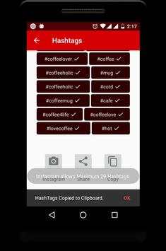 HashTags App for Instagram 5 تصوير الشاشة