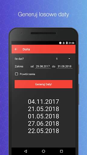 Randomizer  Generator losowych wyborów liczb haseł screenshot 4