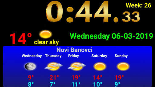 Digital clock weather station screenshot 2