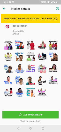 Animated Bollywood Stickers for WhatsApp screenshot 4