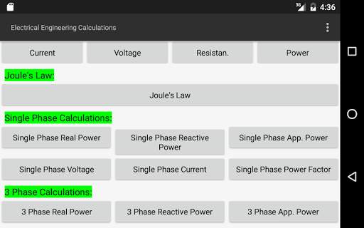 Electrical Calculations screenshot 16