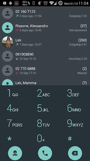 Dialer theme Droid L drupe 1 تصوير الشاشة