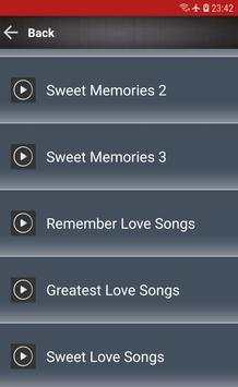 Love Songs MP3 Sweet Memories screenshot 1