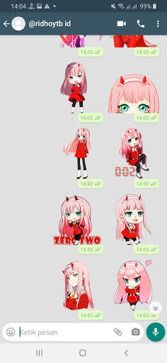 Sticker Wa Darling in the Franxx For WAStickerApps screenshot 2